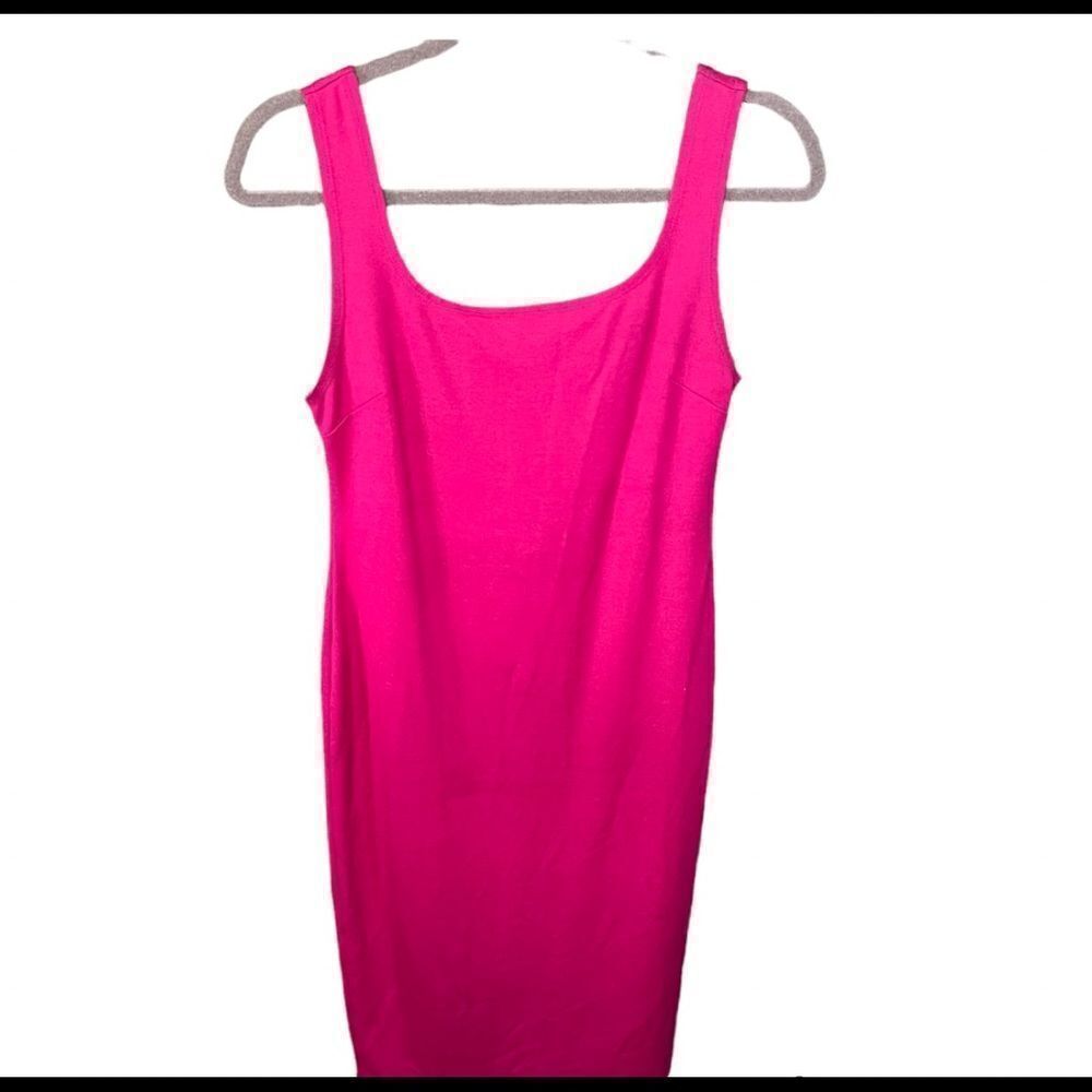 Popular basics Large sexy midi pink dress